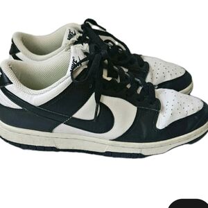 Nike Dunk Low Retro White Black Panda GS White Black CW1590-100 Size 7.5 Flaws